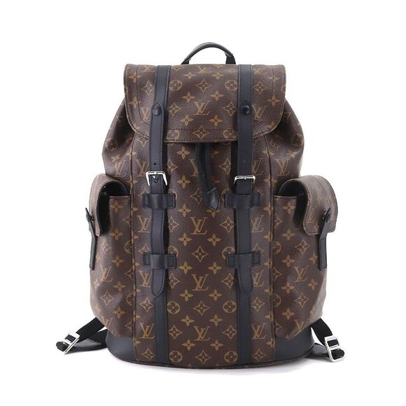 Louis Vuitton Monogram Macassar Christopher PM Backpack Rucksack Brown Noir - Picture 1 of 10